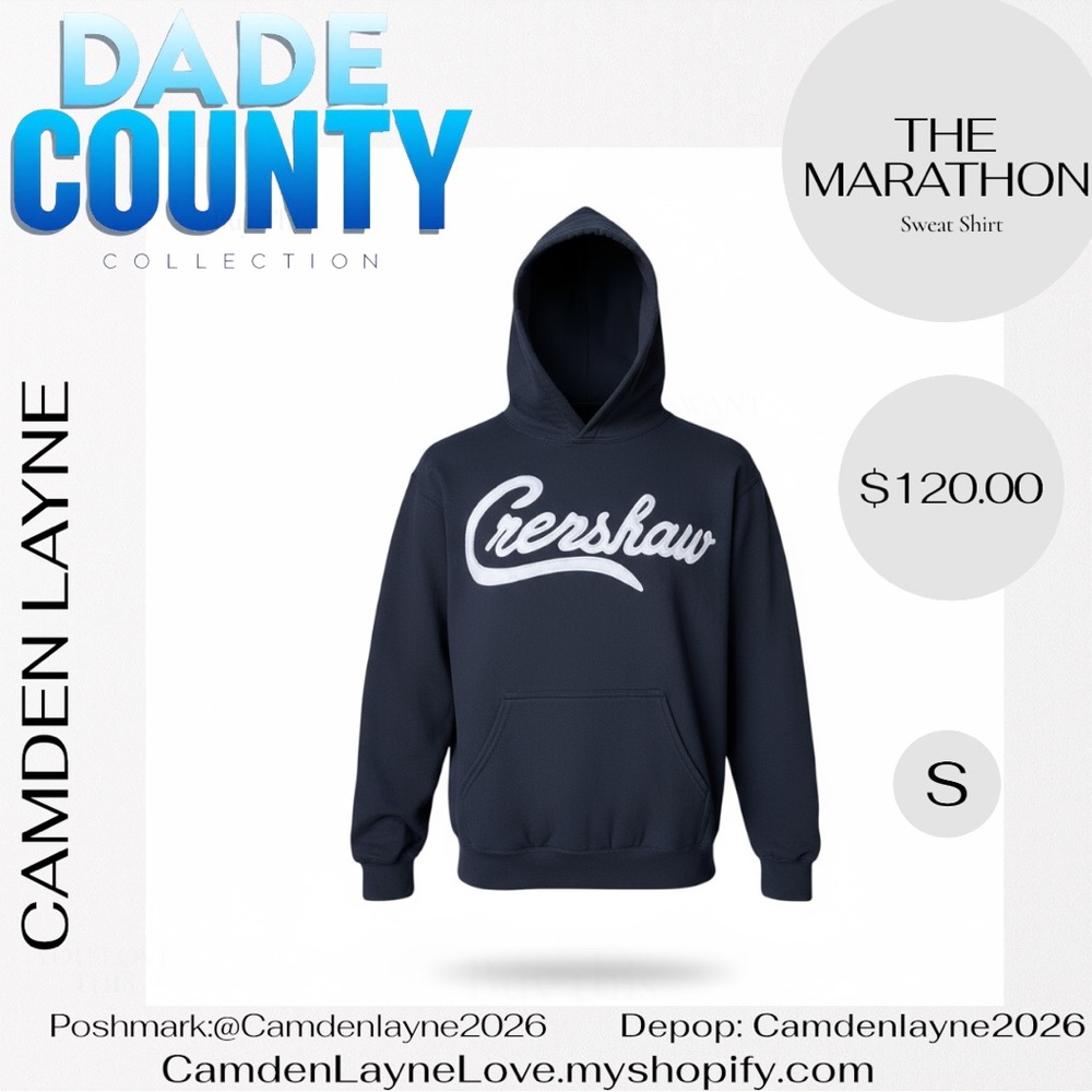 The Marathon Clothing Navy Blue Hoodie - Picture 3 of 7